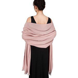 🆕 Women Pink Wedding Evening Dress Pashmina Shawl Winter Foulard Femme Wraps